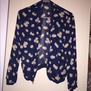 Silky flower cardigan